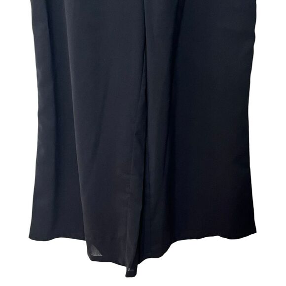 Superdown Brooke Wide Leg Pants Black High Rise Cropped Flowy Women’s Size Large - Picture 4 of 12
